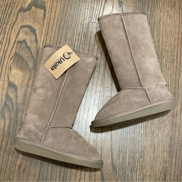 NEW UKALA SYDNEY HIGH FLEECE LINED SUEDE BOOTS Merino Wool lining - Picture 1 of 8